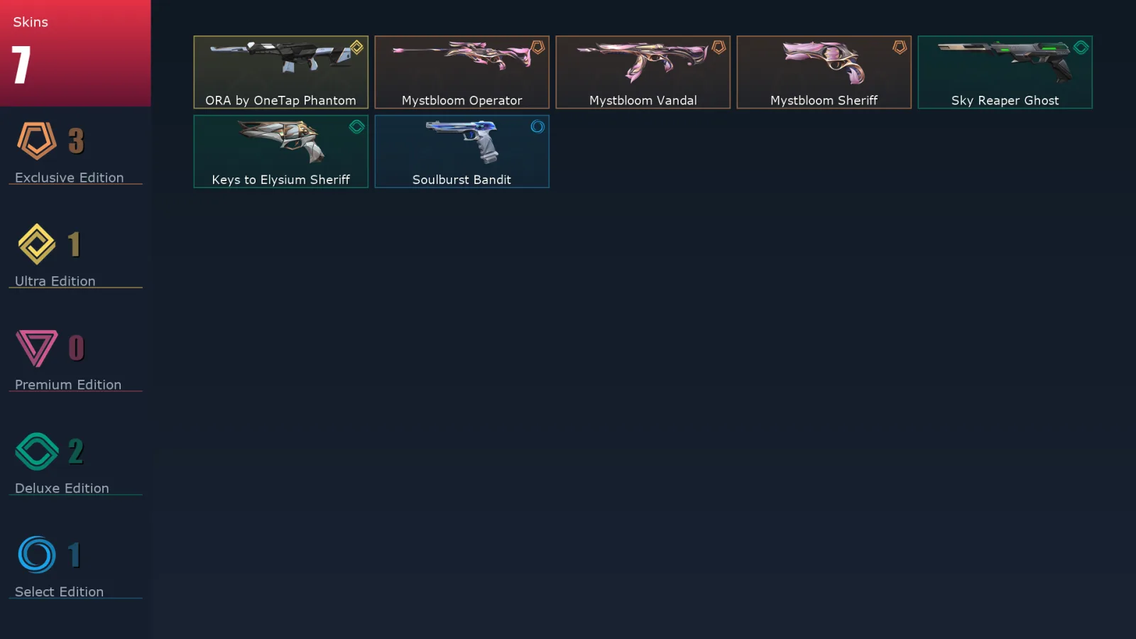 [Valorant] | EU | Level 82 | Platinum 2 | 21 Agents | 7 Skins