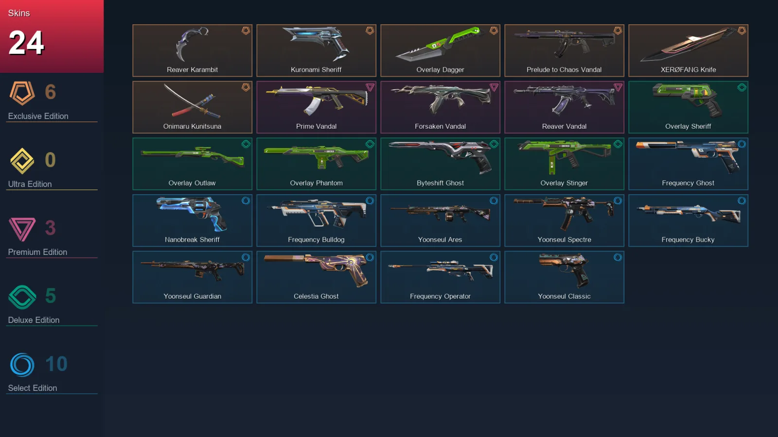 EU | Lv89 | Unranked | 24 Skin | 21 Agent | 34 Buddy — Valorant account