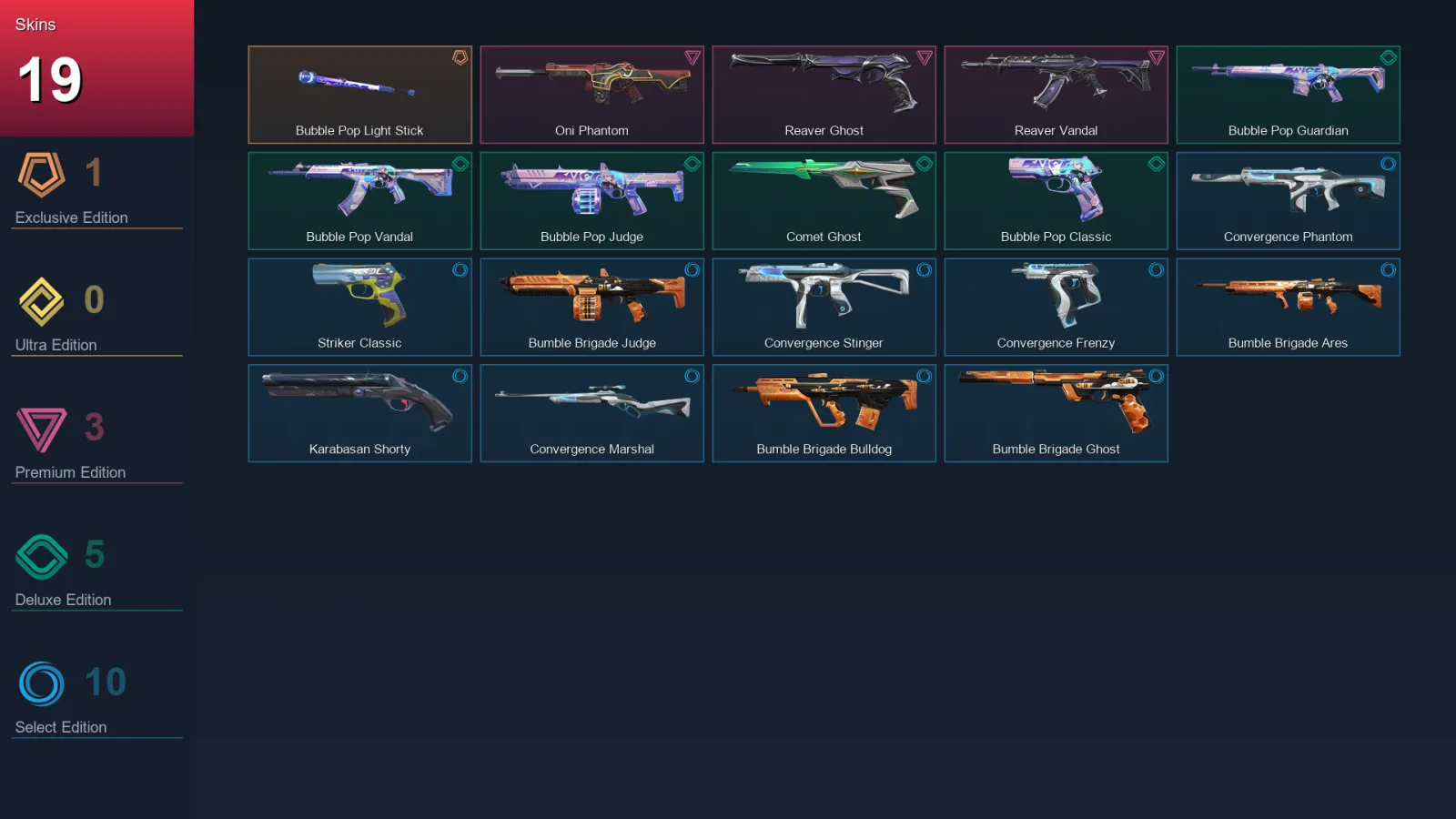 AP | Lv117 | Unranked | 19 Skin | 27 Agent | 47 Buddy