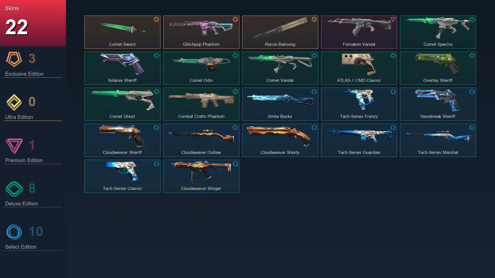 AP | Lv108 | Unranked | 22 Skin | 27 Agent | 40 Buddy