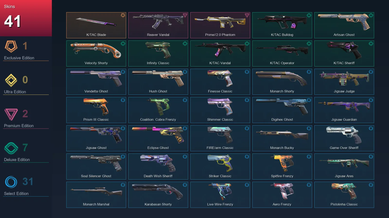 AP | Lv275 | Unranked | 41 Skin | 23 Agent | 108 Buddy
