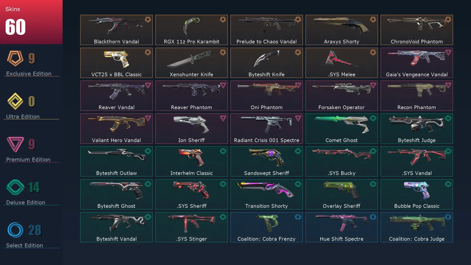 [Valorant] | EU | Level 377 | Ascendant 3 | 29 Agents | 60 Skins — Valorant account