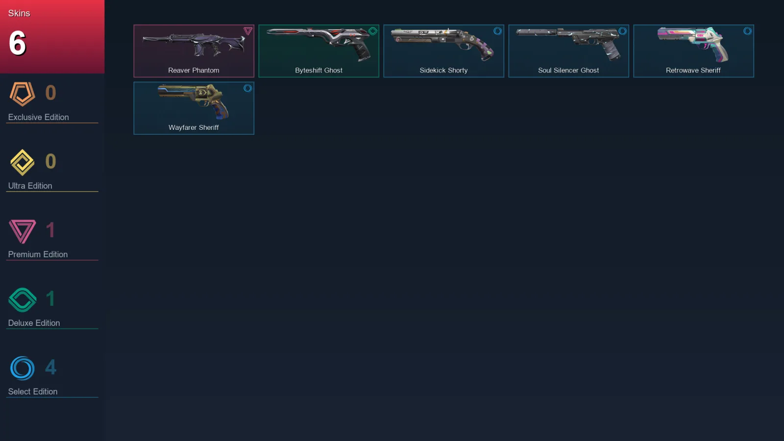 AP | Lv140 | Unranked | 6 Skin | 28 Agent | 61 Buddy