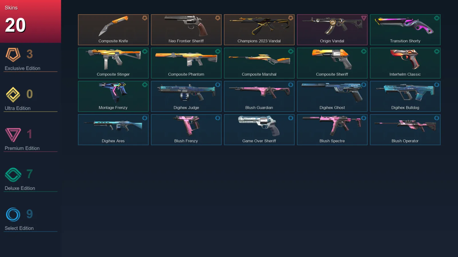 BR | Lv175 | Unranked | 20 Skin | 28 Agent | 77 Buddy — Valorant account