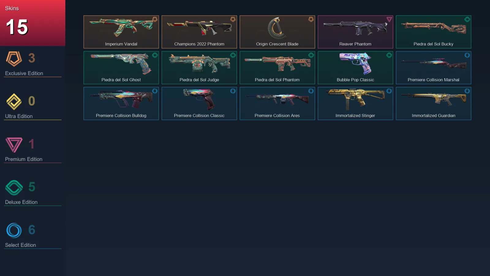 NA | Lv78 | Unranked | 15 Skin | 24 Agent | 35 Buddy