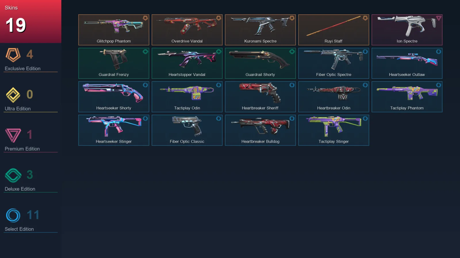 NA | Lv39 | Unranked | 19 Skin | 12 Agent | 23 Buddy