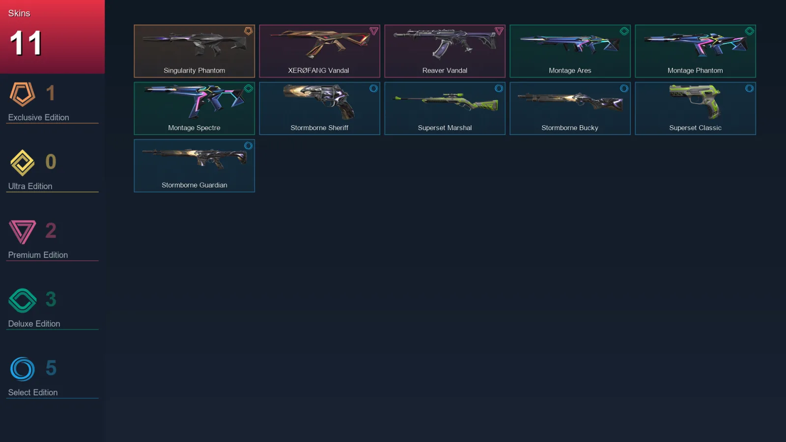 EU | Lv31 | Unranked | 11 Skin | 10 Agent | 14 Buddy