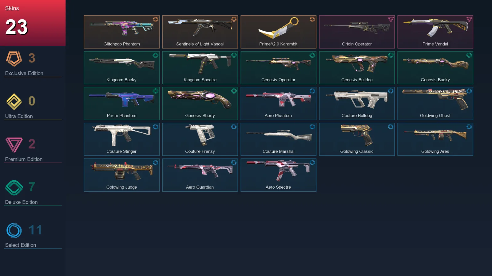 EU | Lv42 | Unranked | 23 Skin | 17 Agent | 25 Buddy