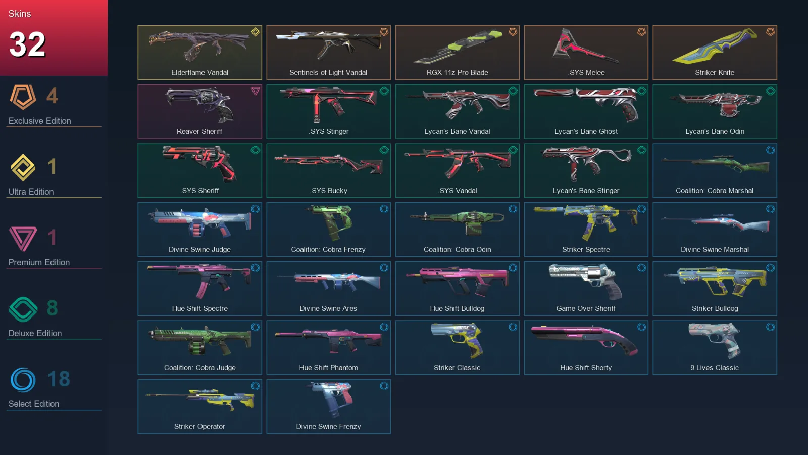 NA | Lv109 | Unranked | 32 Skin | 22 Agent | 46 Buddy — Unranked / Smurf Valorant