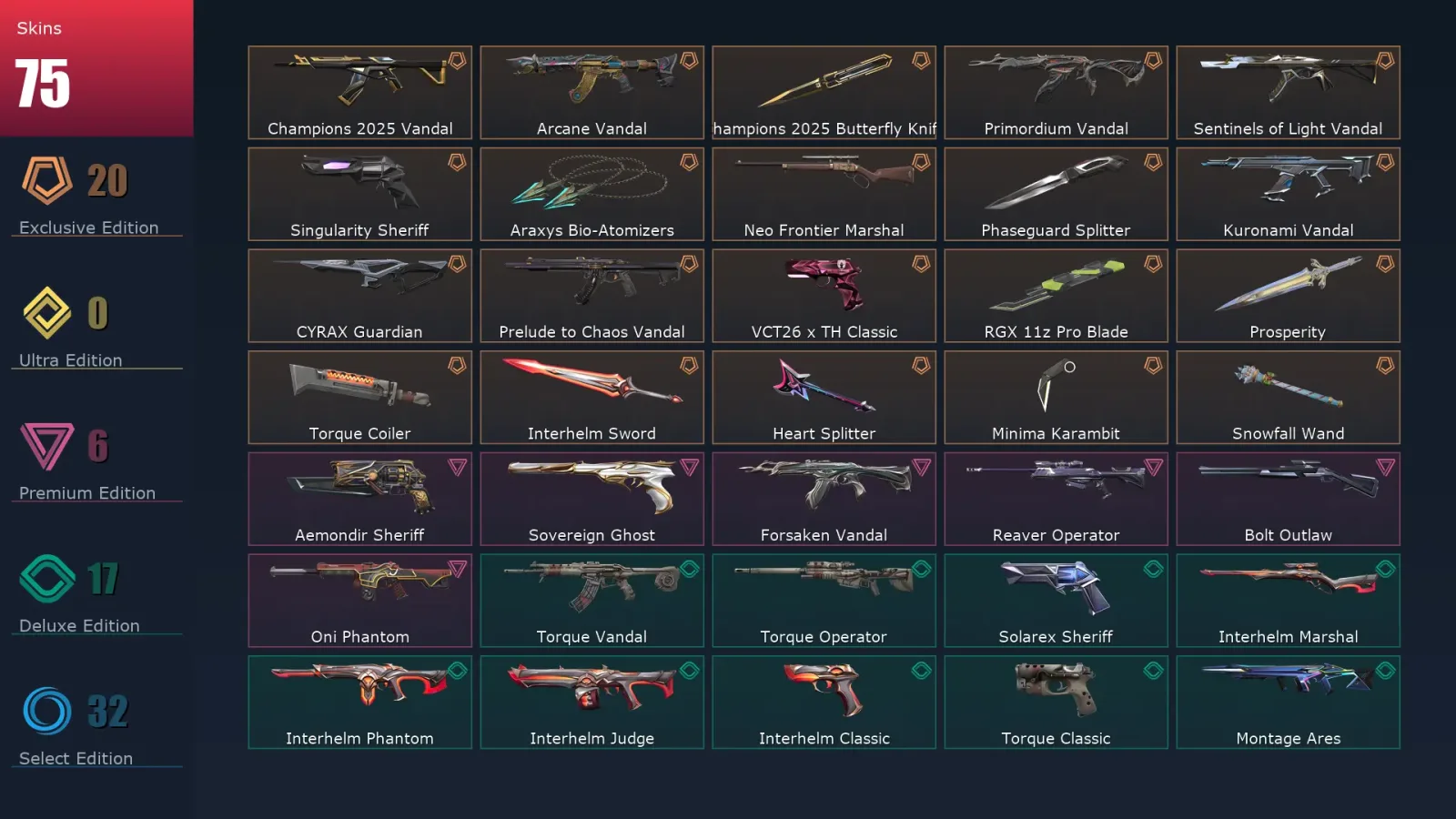 [Valorant] | EU | Level 133 | 28 Agents | 75 Skins — Valorant account