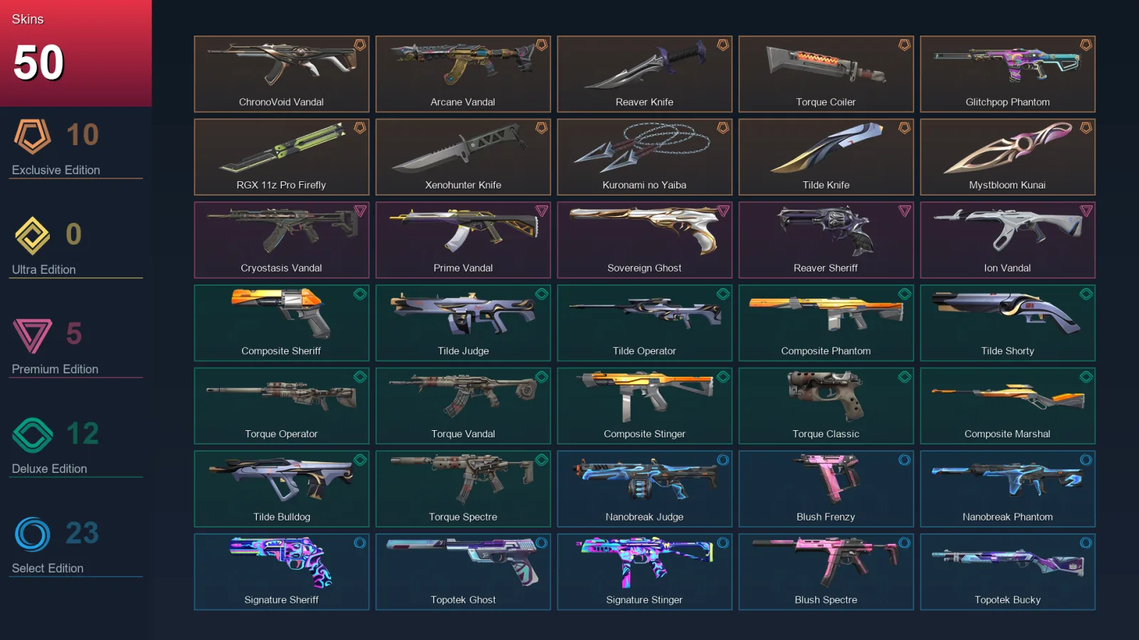 EU | Lv88 | Unranked | 50 Skin | 22 Agent | 65 Buddy — Valorant account