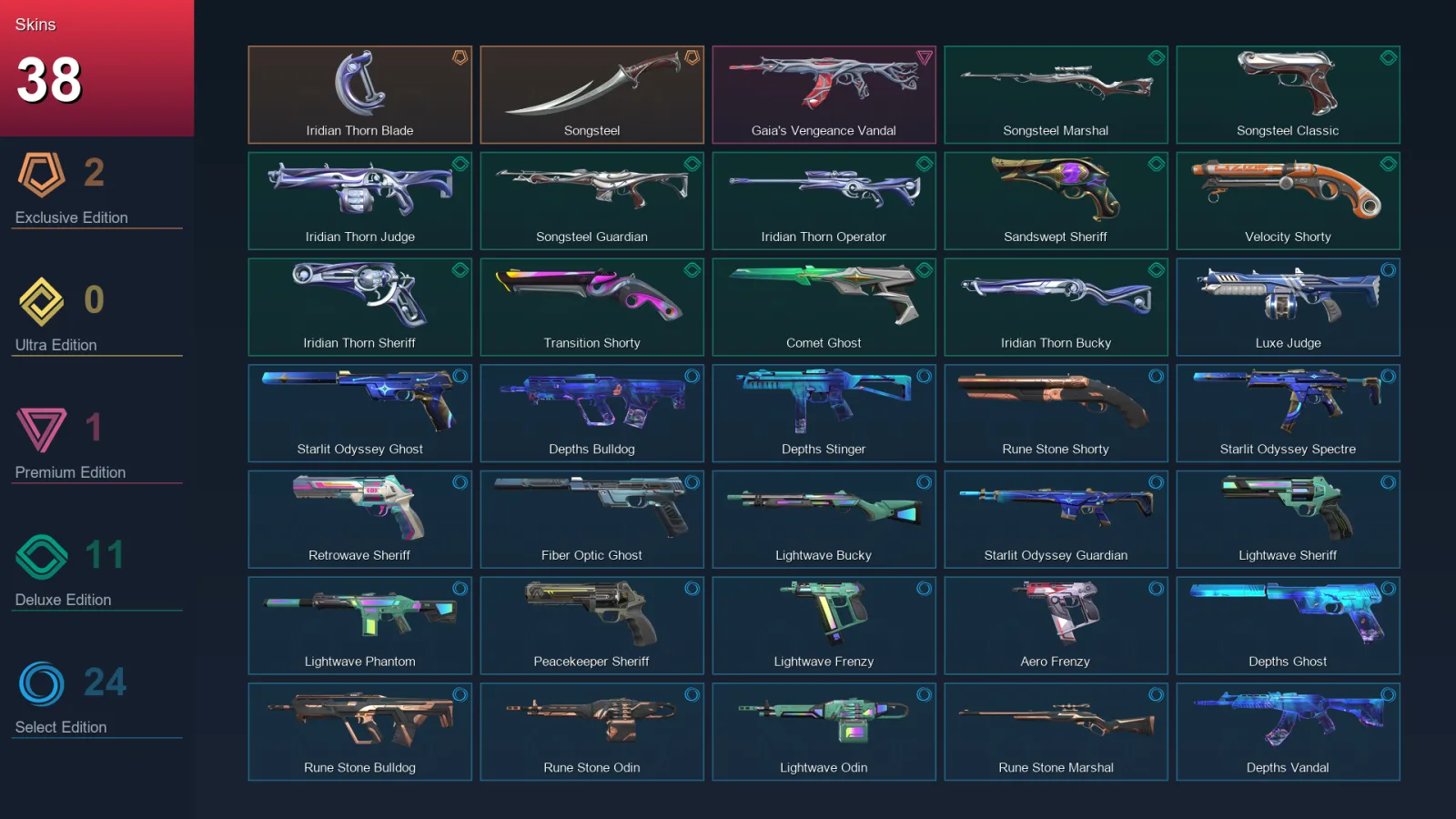 AP | Lv233 | Unranked | 38 Skin | 26 Agent | 102 Buddy — Valorant account