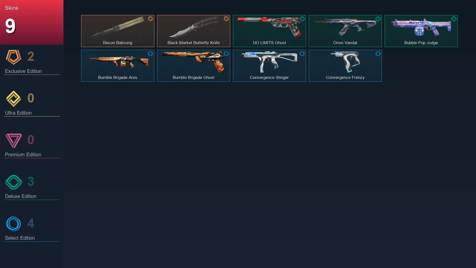 EU | Lv34 | Unranked | 9 Skin | 13 Agent | 11 Buddy