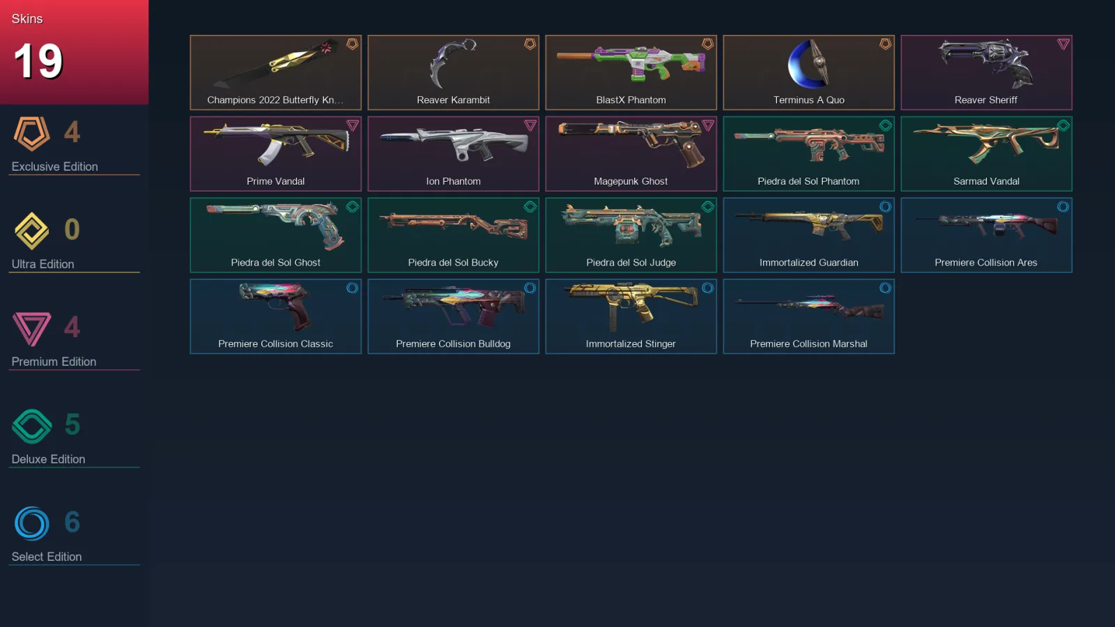 NA | Lv40 | Unranked | 19 Skin | 16 Agent | 21 Buddy