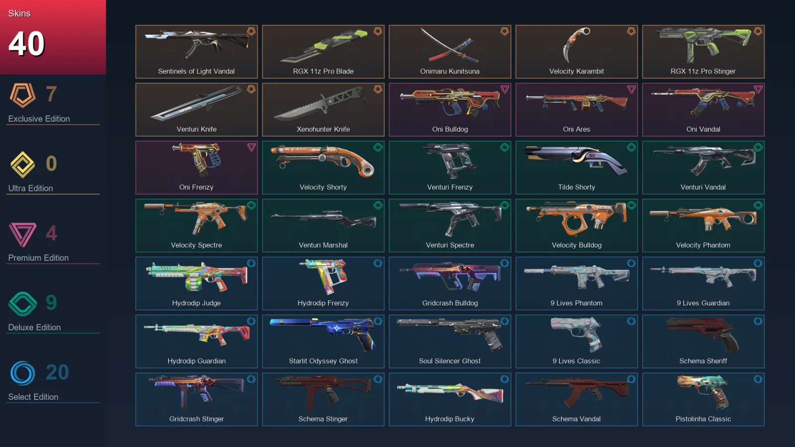 AP | Lv107 | Unranked | 40 Skin | 23 Agent | 62 Buddy