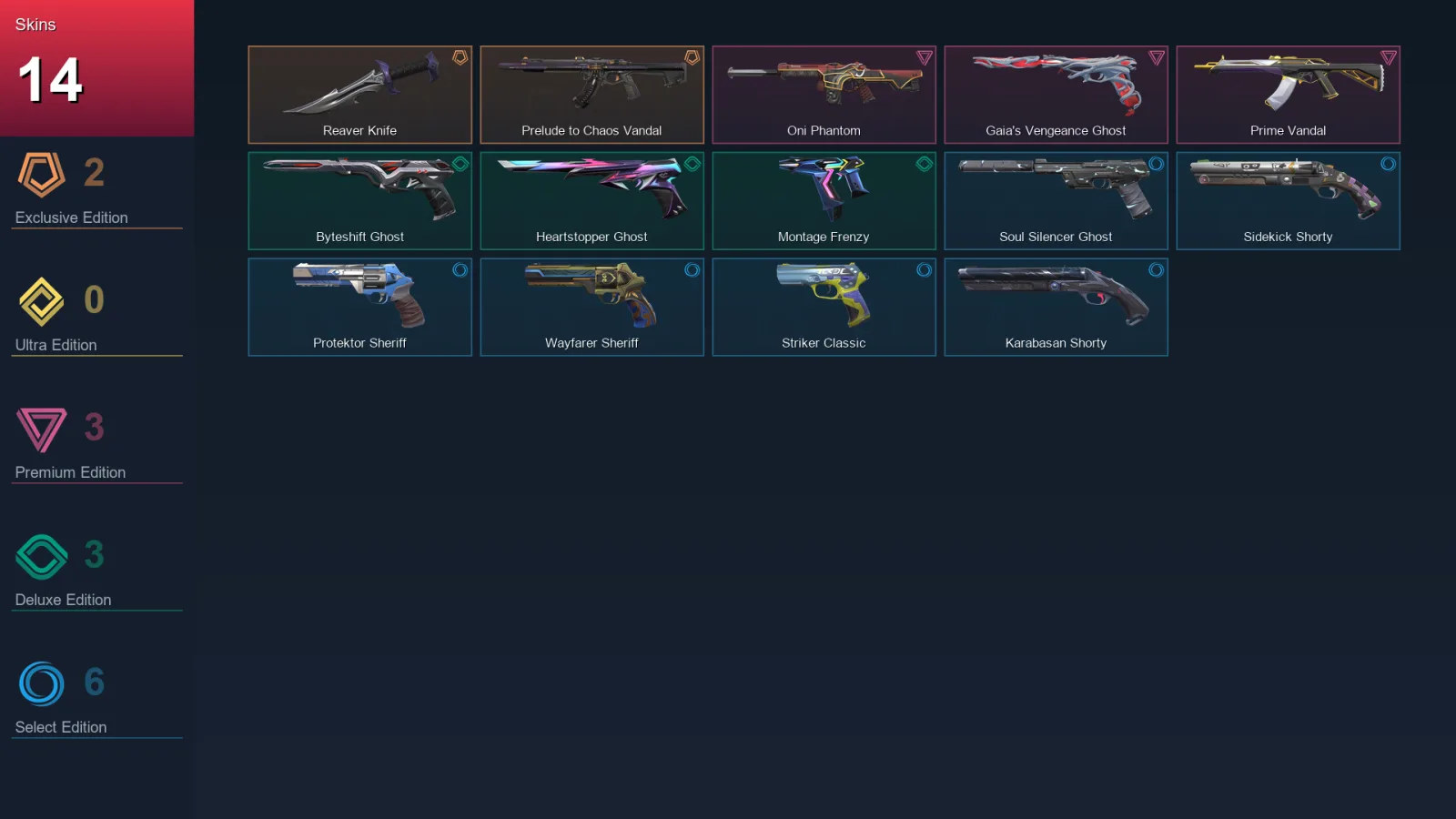 EU | Lv203 | Unranked | 14 Skin | 28 Agent | 85 Buddy