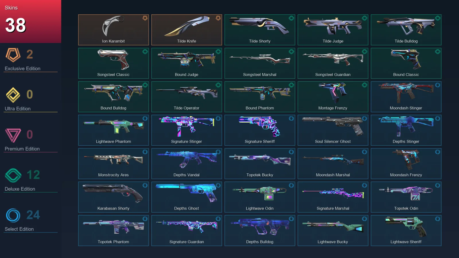 EU | Lv134 | Unranked | 38 Skin | 28 Agent | 79 Buddy — Unranked / Smurf Valorant