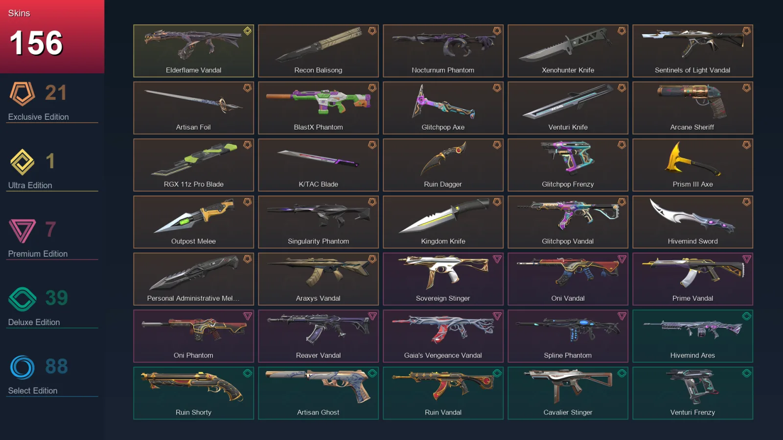 BR | Lv274 | Unranked | 156 Skin | 28 Agent | 166 Buddy
