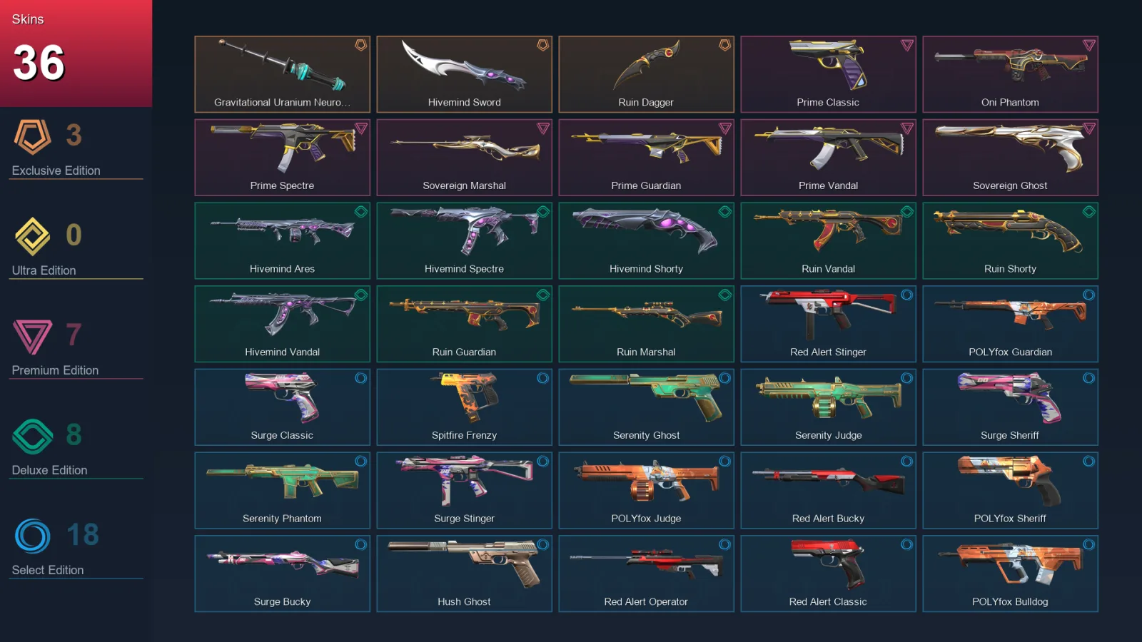 AP | Lv48 | Unranked | 36 Skin | 17 Agent | 45 Buddy — Valorant account