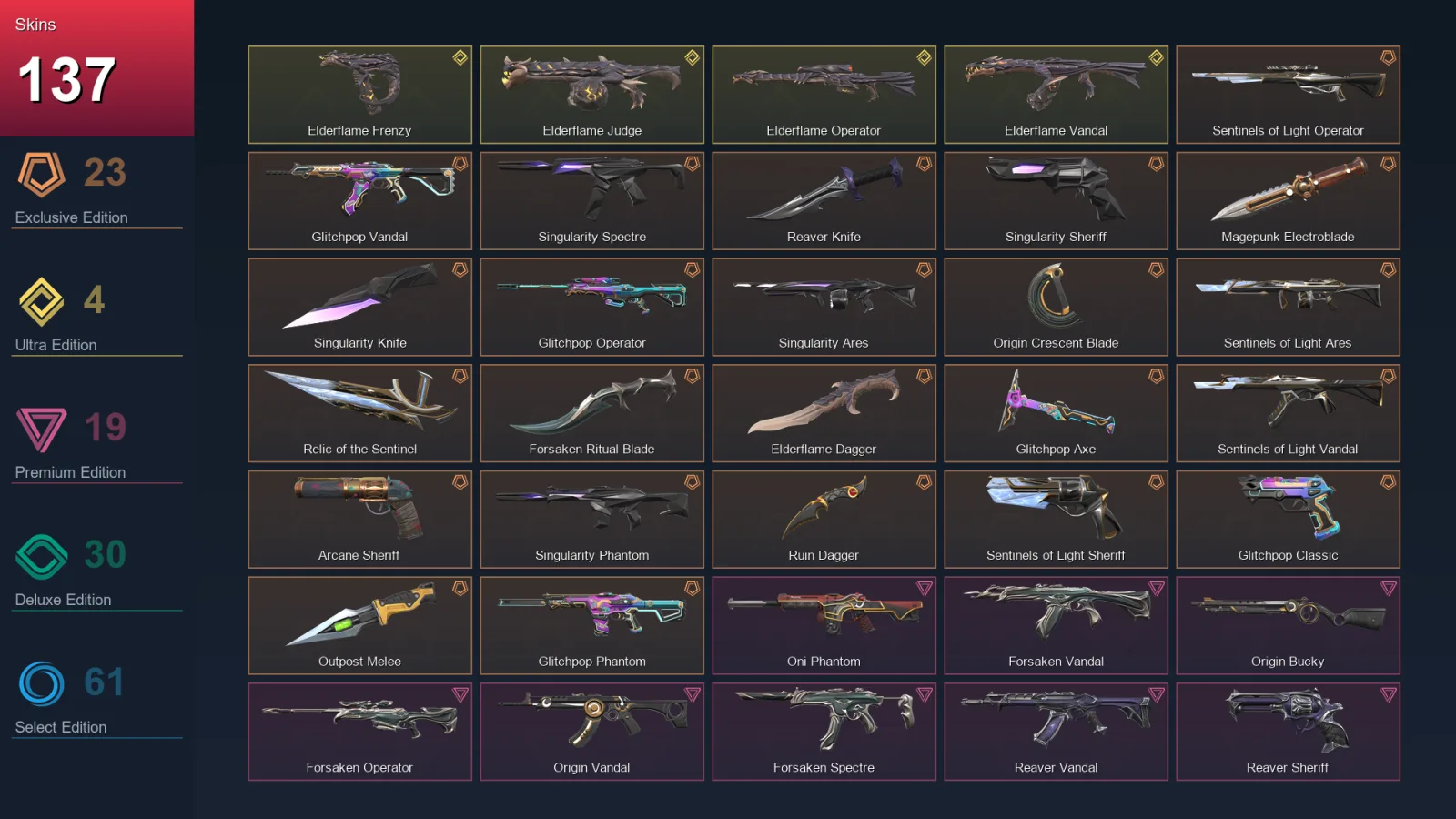 AP | Lv93 | Unranked | 137 Skin | 18 Agent | 97 Buddy — Valorant account