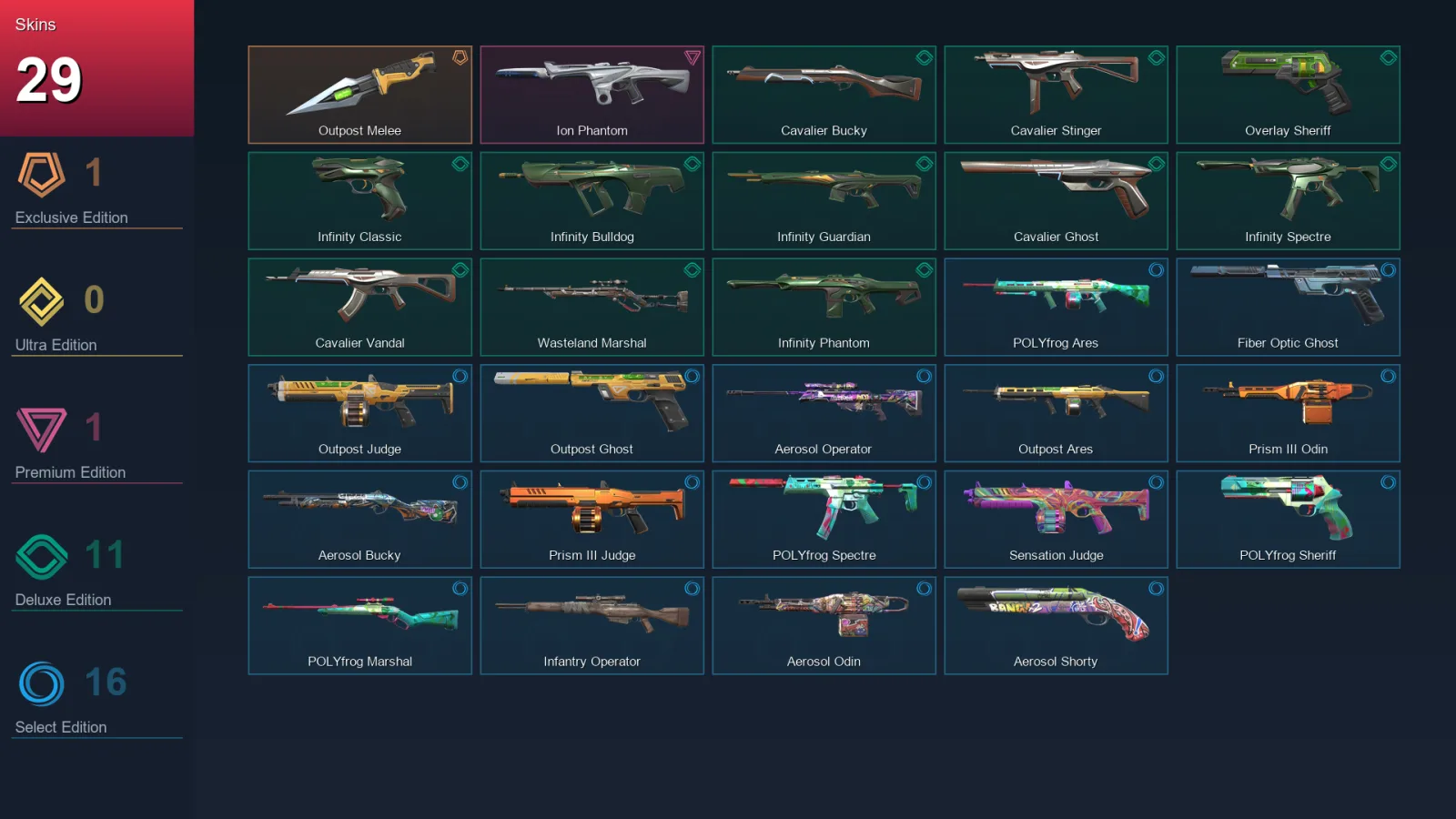 EU | Lv55 | Unranked | 29 Skin | 22 Agent | 40 Buddy — Valorant account