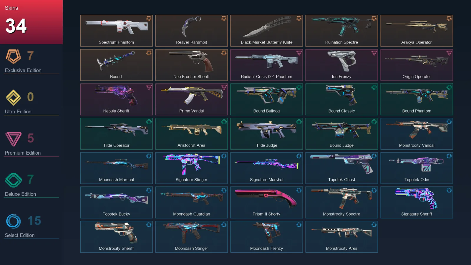 AP | Lv49 | Unranked | 34 Skin | 15 Agent | 26 Buddy — Valorant account