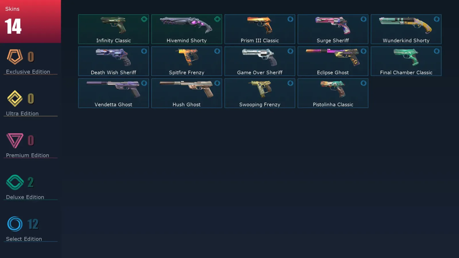 [Valorant] | EU | Level 194 | Platinum 1 | 20 Agents | 14 Skins