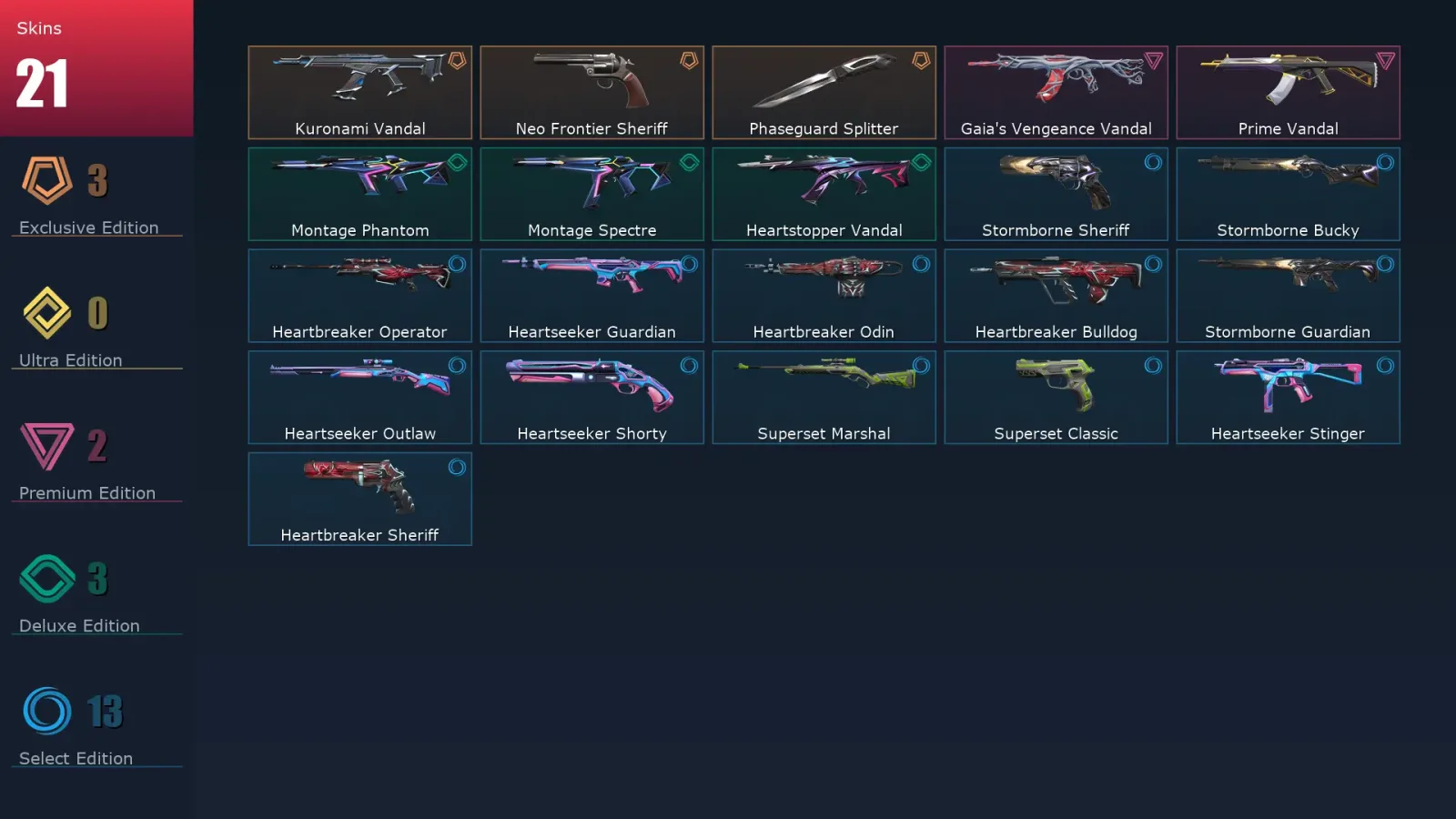 [Valorant] | EU | Level 37 | Platinum 2 | 14 Agents | 21 Skins — Valorant account