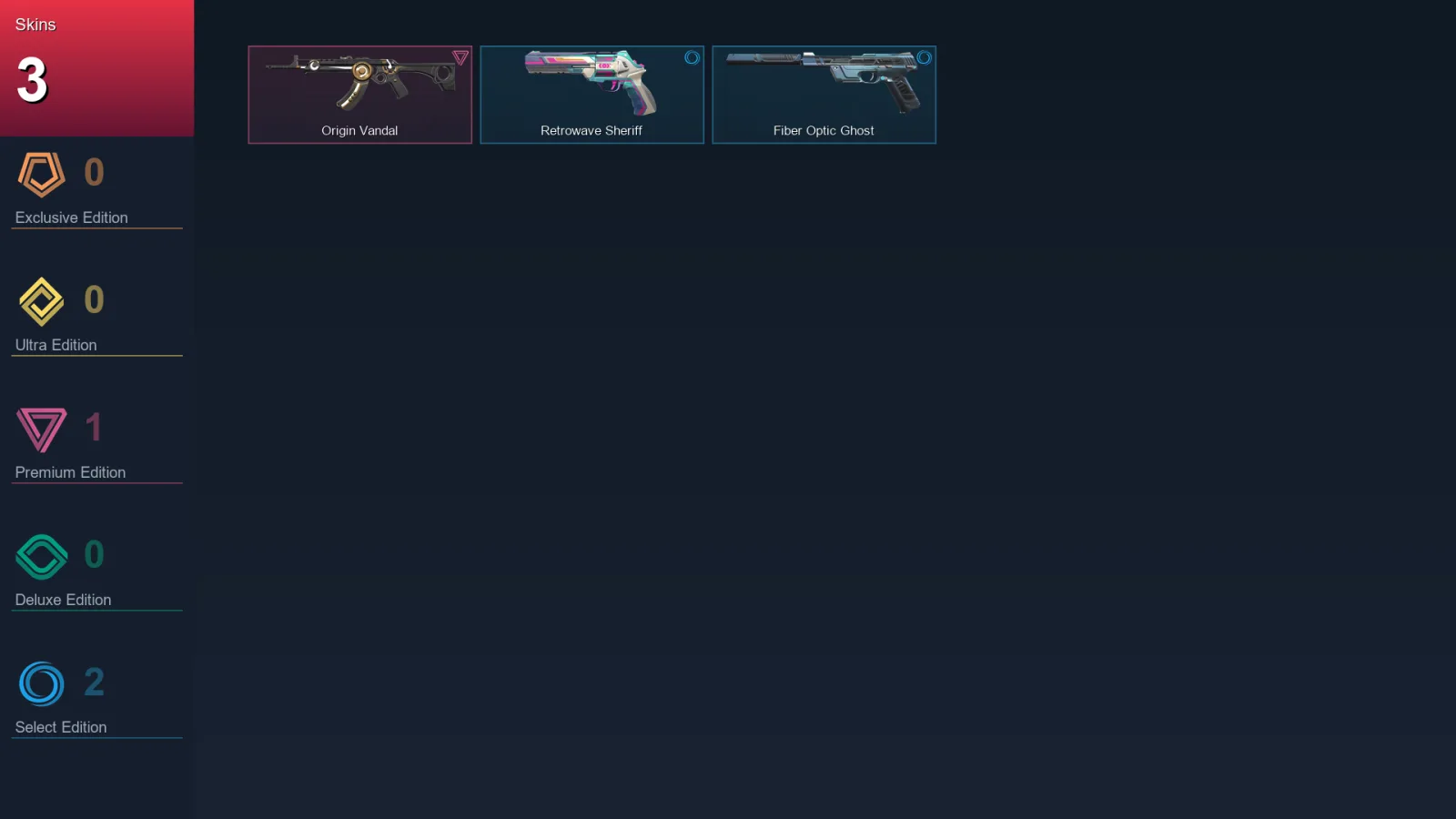 AP | Origin Vandal | Retrowave Sheriff | Fiber Optic Ghost | 3 Skin | 26 Agent | 42 Buddy | Lv90