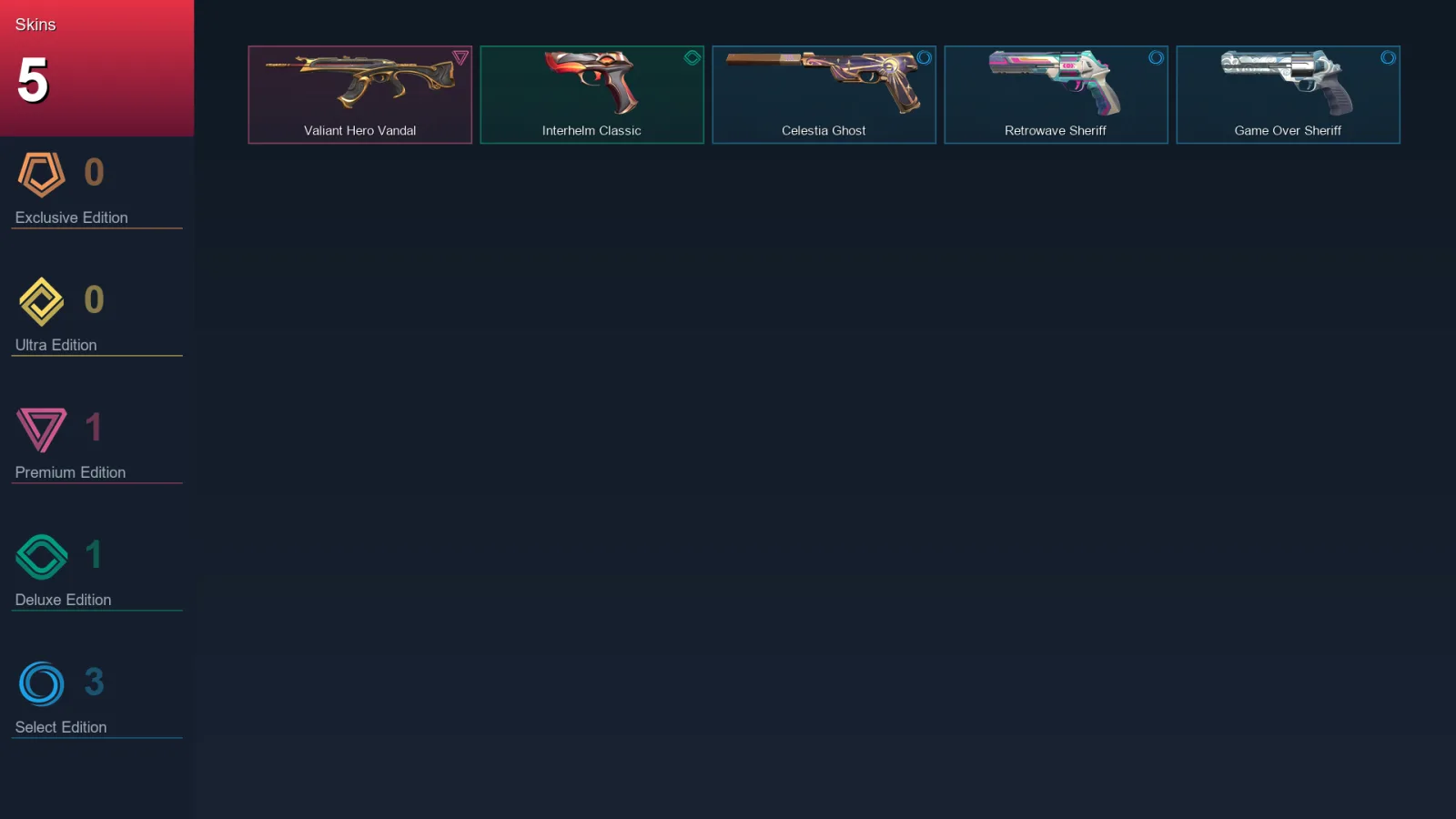 EU | Lv108 | Unranked | 5 Skin | 29 Agent | 49 Buddy