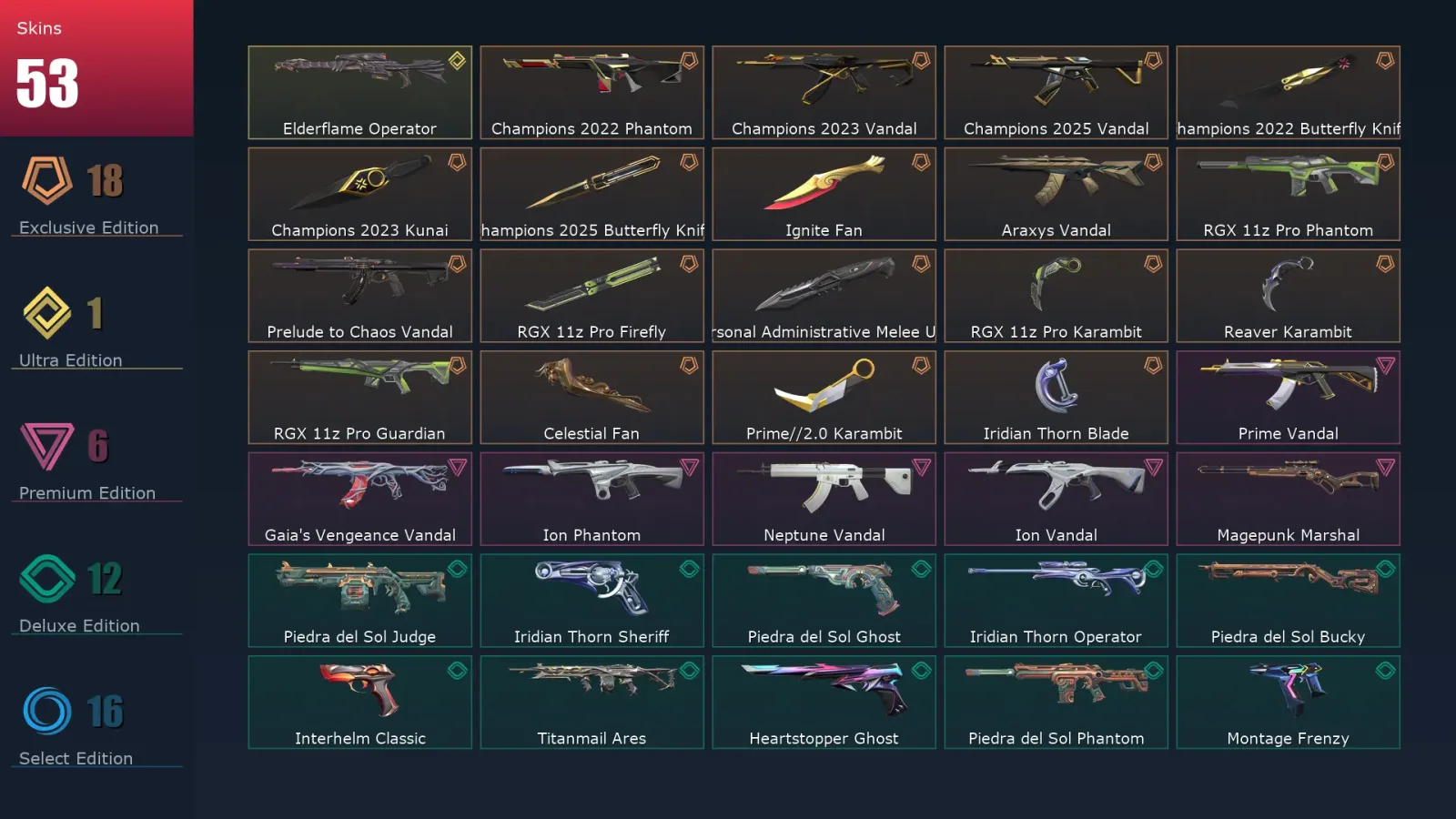[Valorant] | EU | Level 123 | 28 Agents | 53 Skins — Valorant account