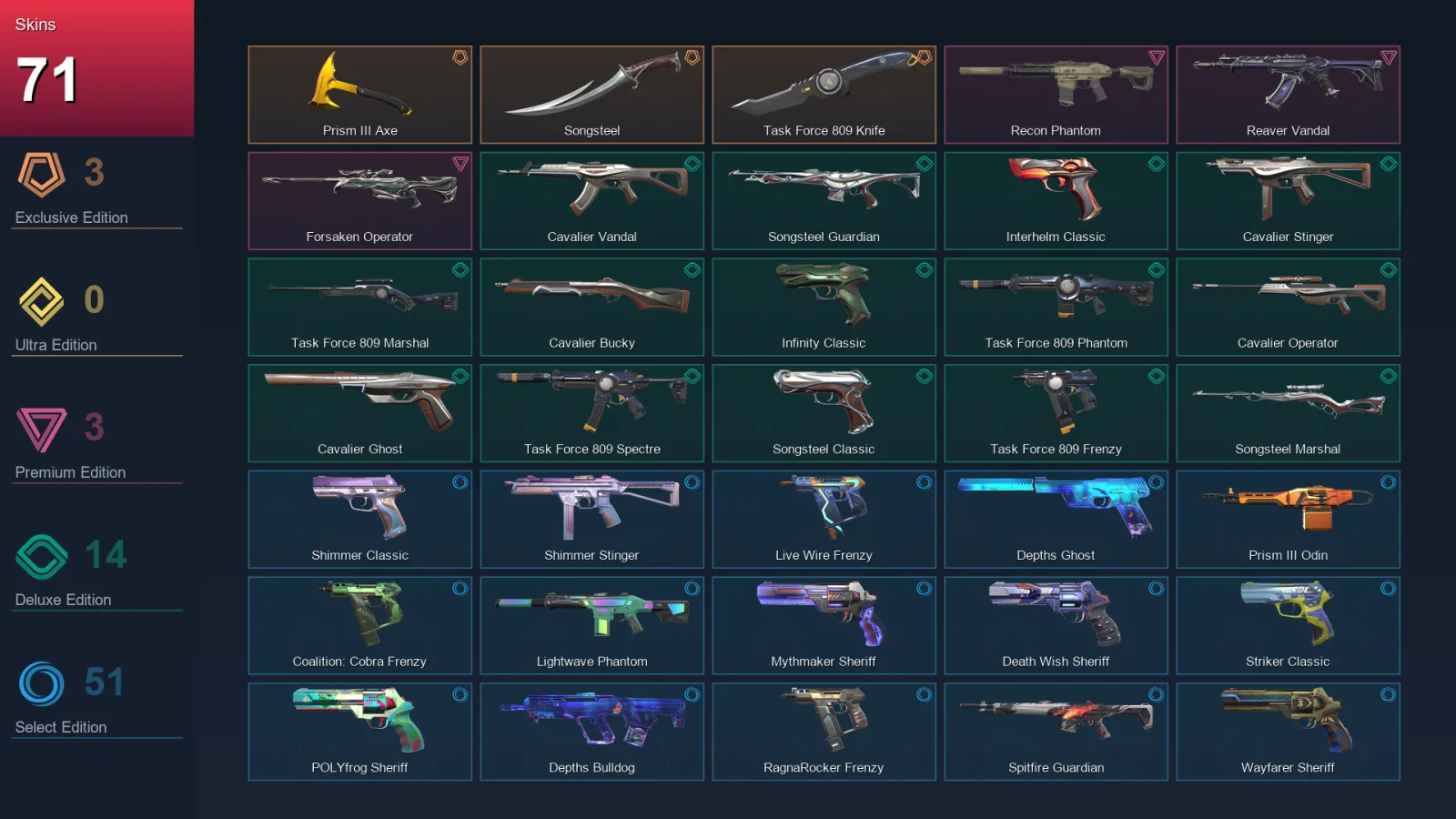 EU | Lv328 | Unranked | 71 Skin | 29 Agent | 149 Buddy