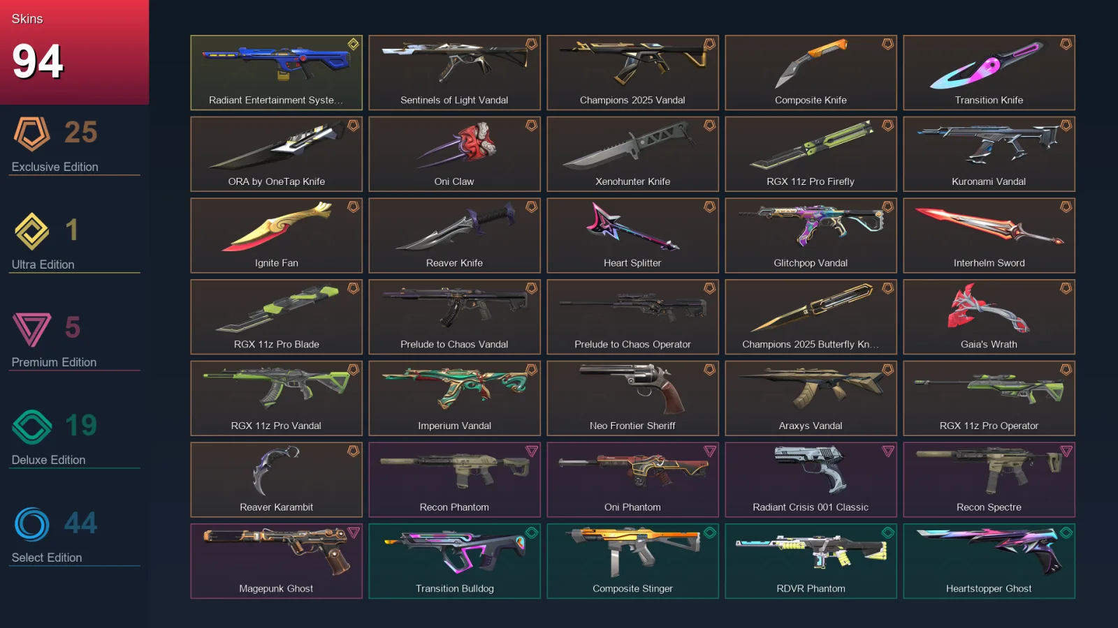 NA | Lv122 | Unranked | 94 Skin | 23 Agent | 67 Buddy — Valorant account