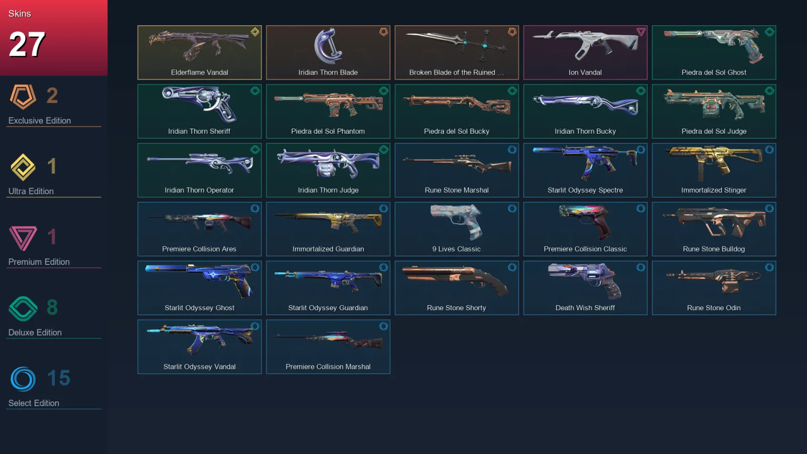 EU | Lv85 | Unranked | 27 Skin | 21 Agent | 39 Buddy