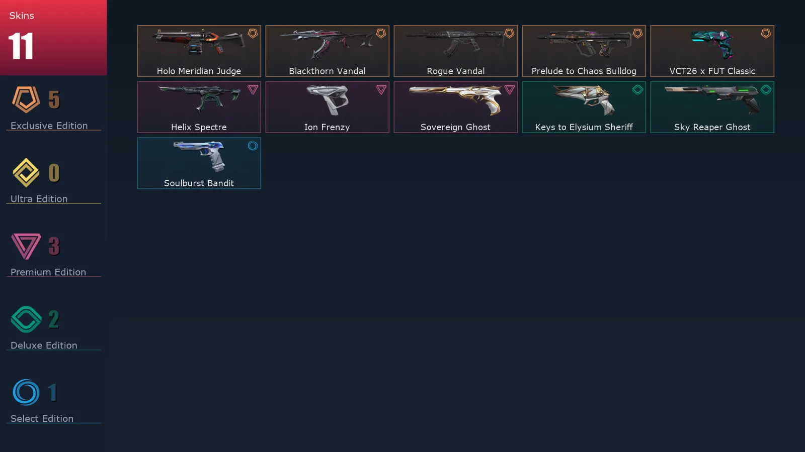 [Valorant] | EU | Level 84 | Gold 3 | 22 Agents | 11 Skins