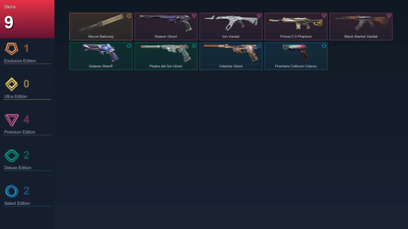 EU | Lv75 | Unranked | 9 Skin | 23 Agent | 37 Buddy