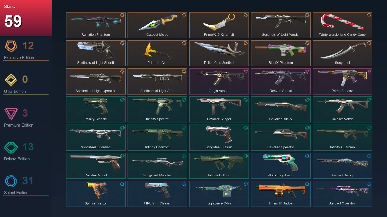 NA | Lv203 | Unranked | 59 Skin | 26 Agent | 100 Buddy — Valorant account
