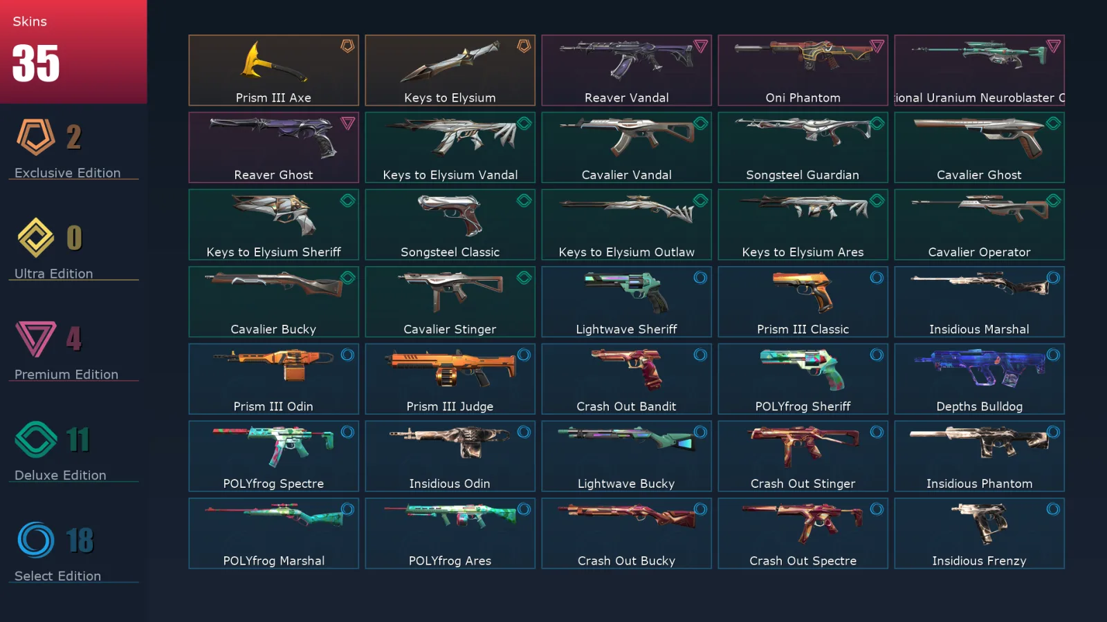 [Valorant] | EU | Level 26 | 14 Agents | 35 Skins