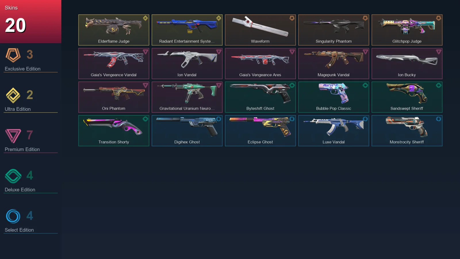 AP | Lv192 | Unranked | 20 Skin | 28 Agent | 69 Buddy — Valorant account