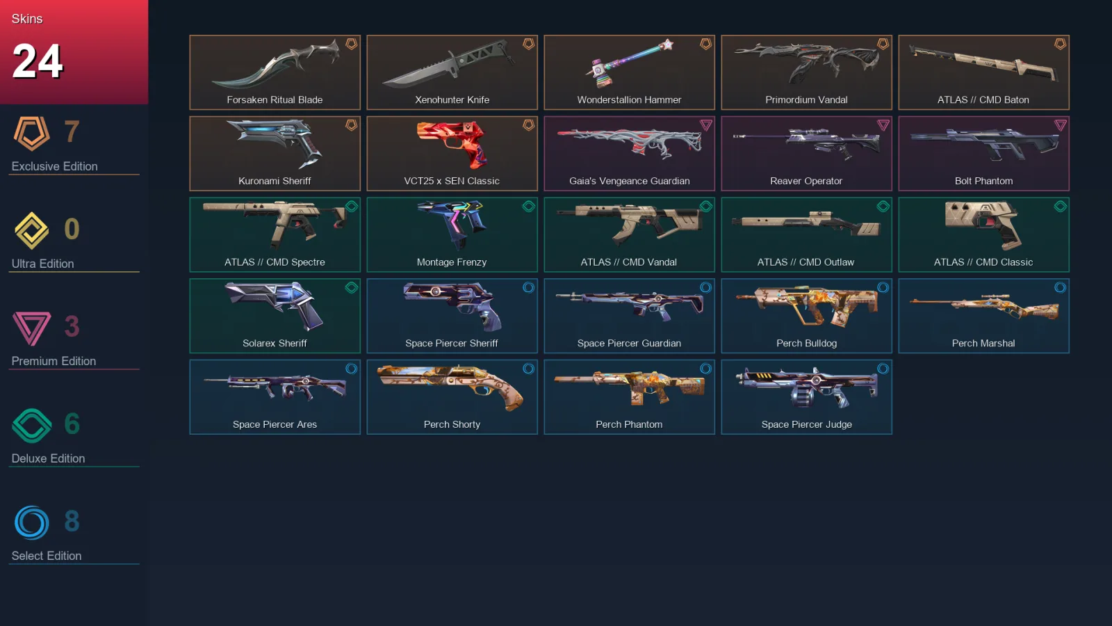 AP | Lv69 | Unranked | 24 Skin | 22 Agent | 34 Buddy