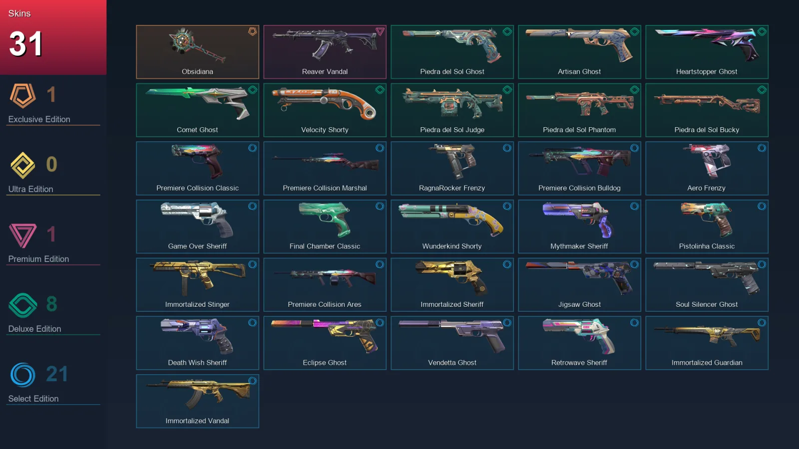 AP | Lv234 | Unranked | 31 Skin | 28 Agent | 86 Buddy — Valorant account