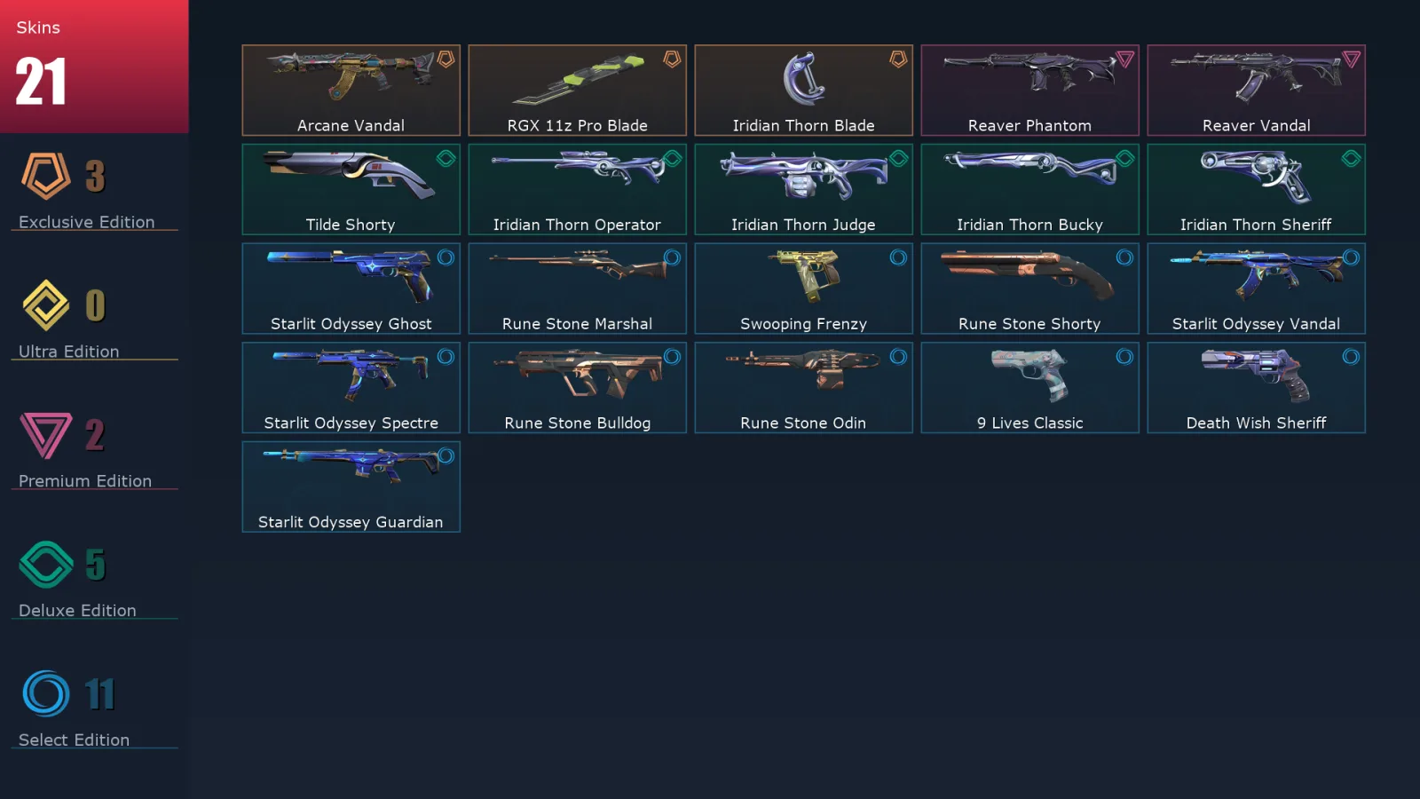 [Valorant] | EU | Level 148 | 28 Agents | 21 Skins