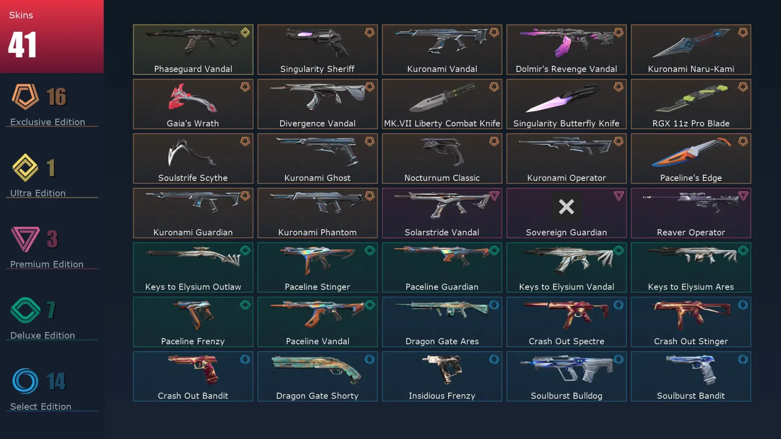 [Valorant] | EU | Level 32 | Ascendant 1 | 11 Agents | 41 Skins — Valorant account