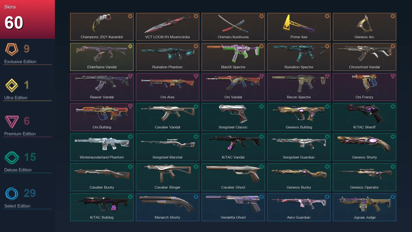 LA | Lv143 | Unranked | 60 Skin | 24 Agent | 79 Buddy — Songsteel Marshal