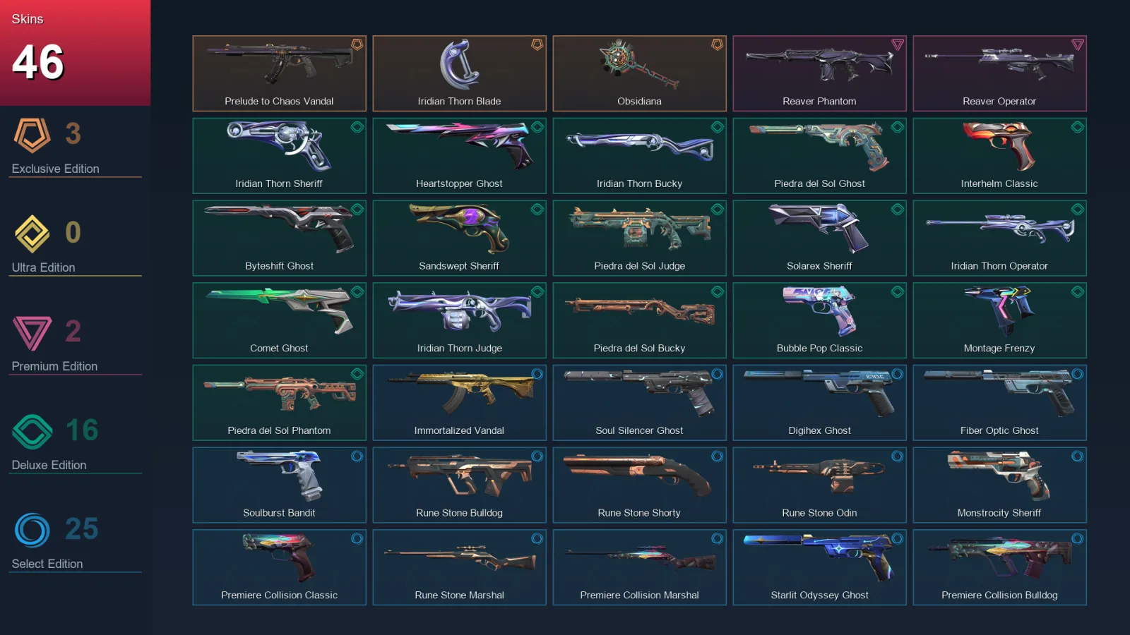 AP | Lv336 | Unranked | 46 Skin | 29 Agent | 119 Buddy