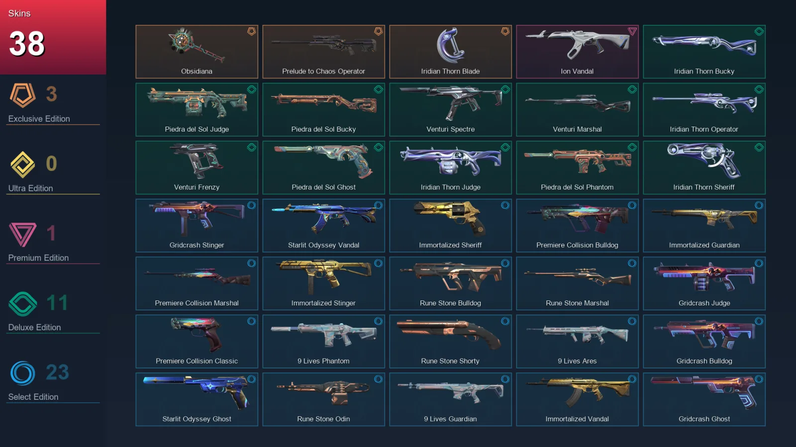 EU | Lv52 | Unranked | 38 Skin | 17 Agent | 37 Buddy — Valorant account