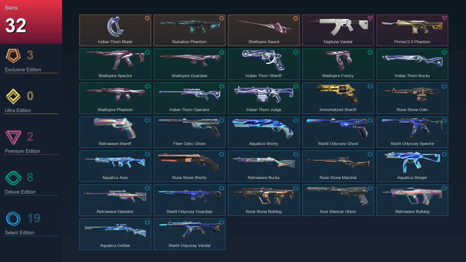 LA | Lv94 | Unranked | 32 Skin | 24 Agent | 41 Buddy — Valorant account