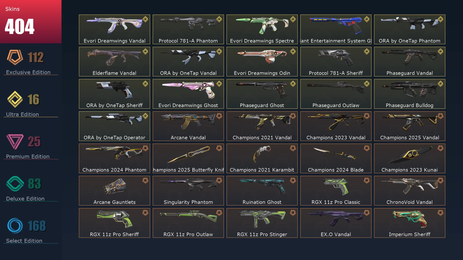 [Valorant] | EU | Level 463 | Platinum 1 | 29 Agents | 407 Skins