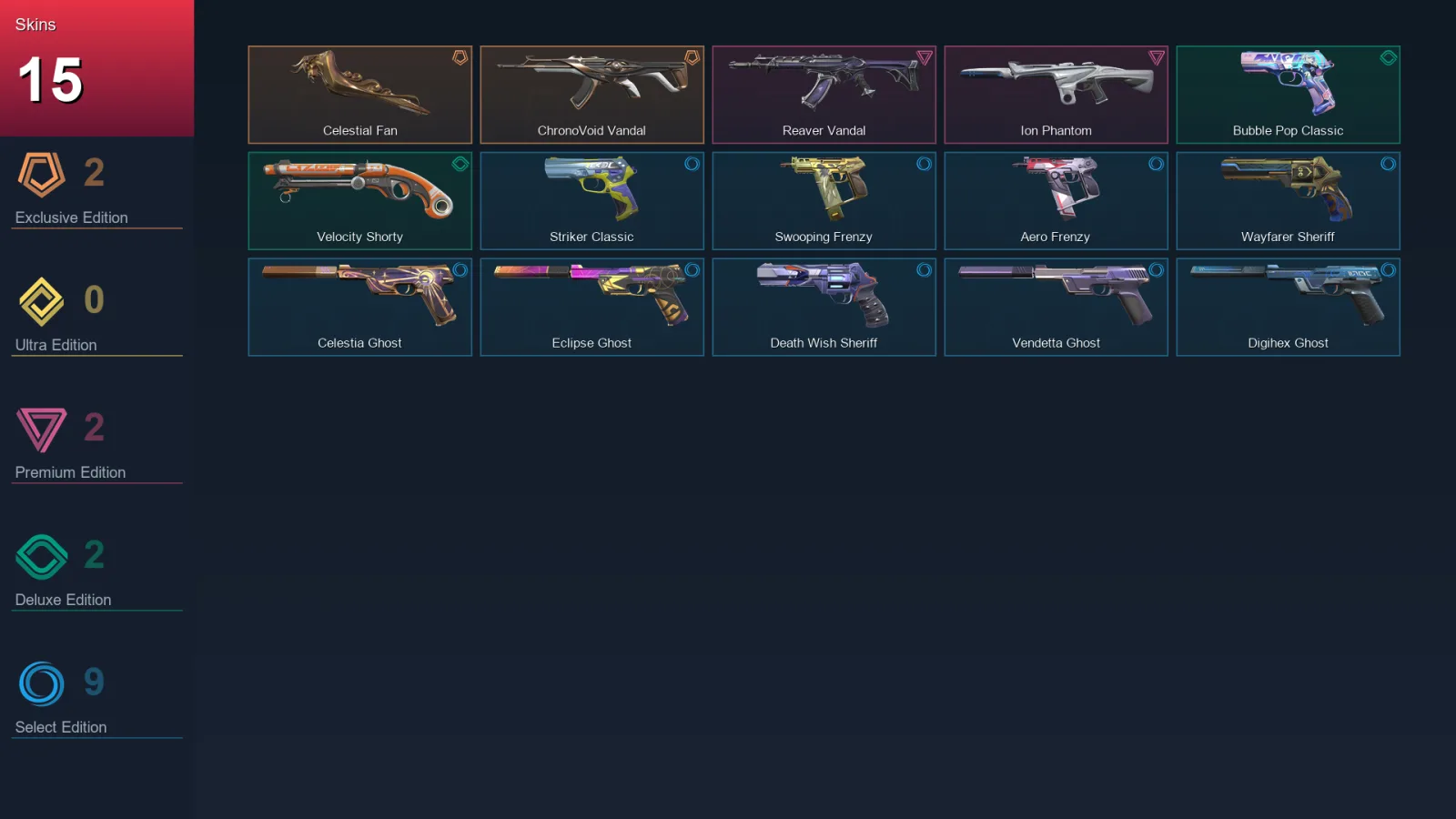 EU | Lv173 | Unranked | 15 Skin | 26 Agent | 61 Buddy