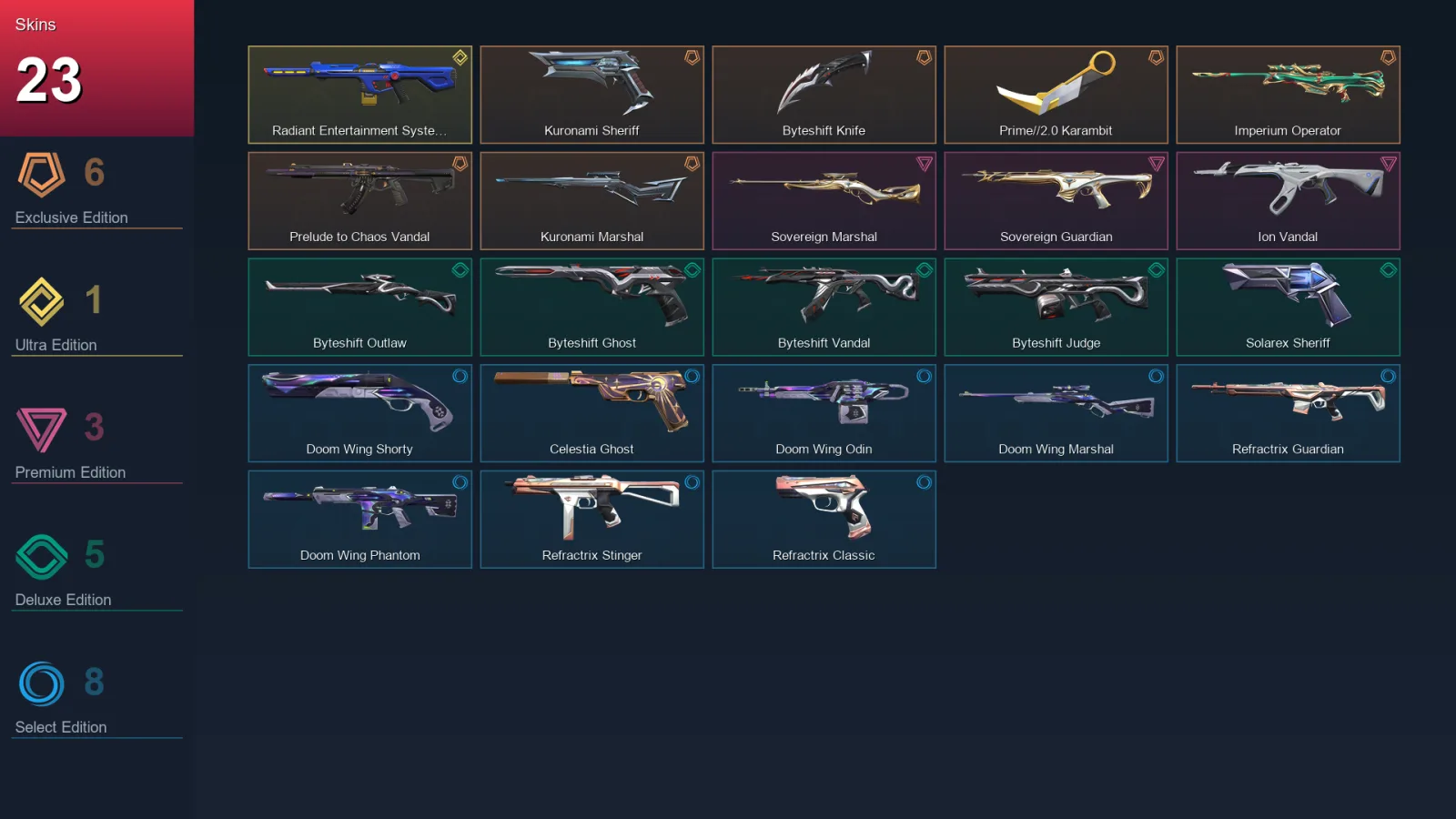 AP | Lv63 | Bronze III | 23 Skin | 22 Agent | 28 Buddy
